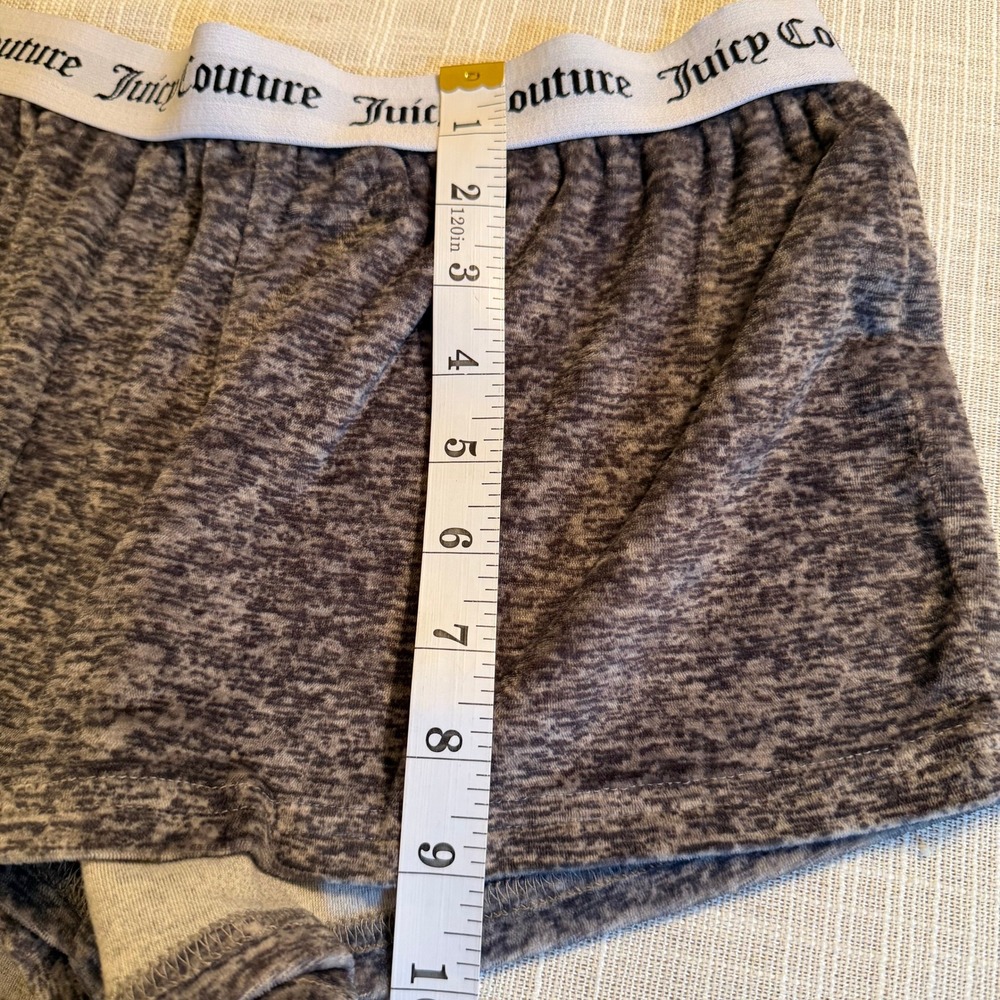 Juicy Couture Gray Heathered Rhinestone Logo Sleep Shorts Womens Small 1751-47 - Picture 7 of 7